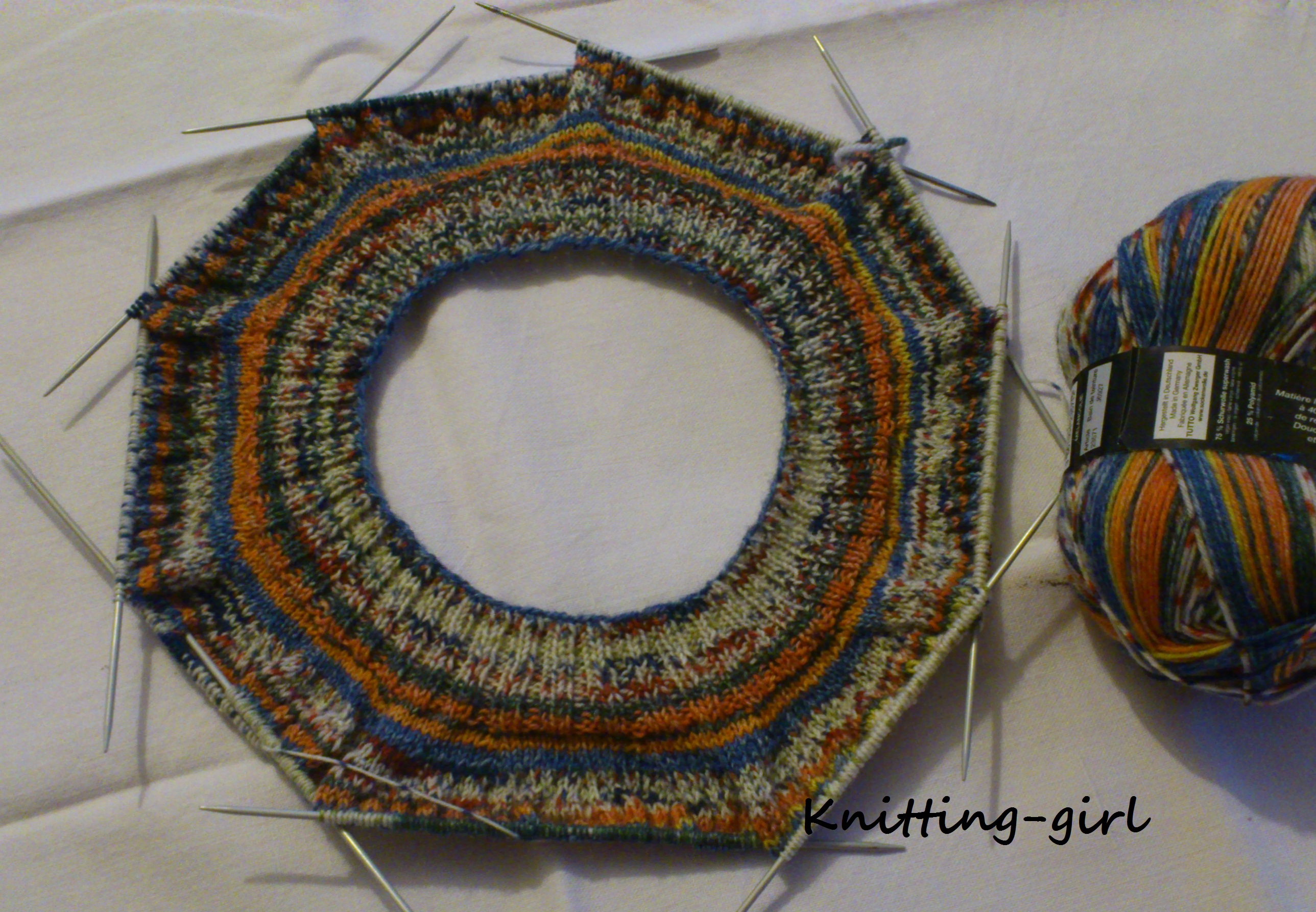 tricoter avec aiguille circulaire